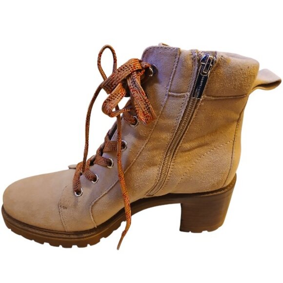 VINCE CAMUTO GAVIANA Suede Leather Lace up Combat Boots 7.5M - EUC - Picture 3 of 11